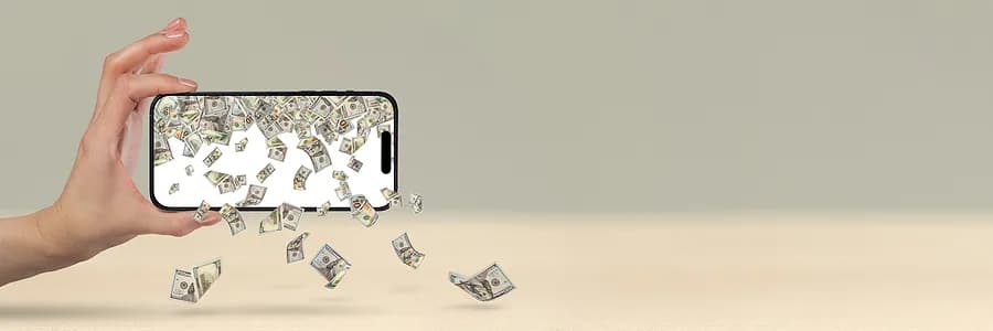 Mano que sostiene un iPhone 15 Pro Max